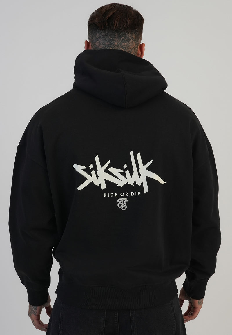Black Graphic Hoodie