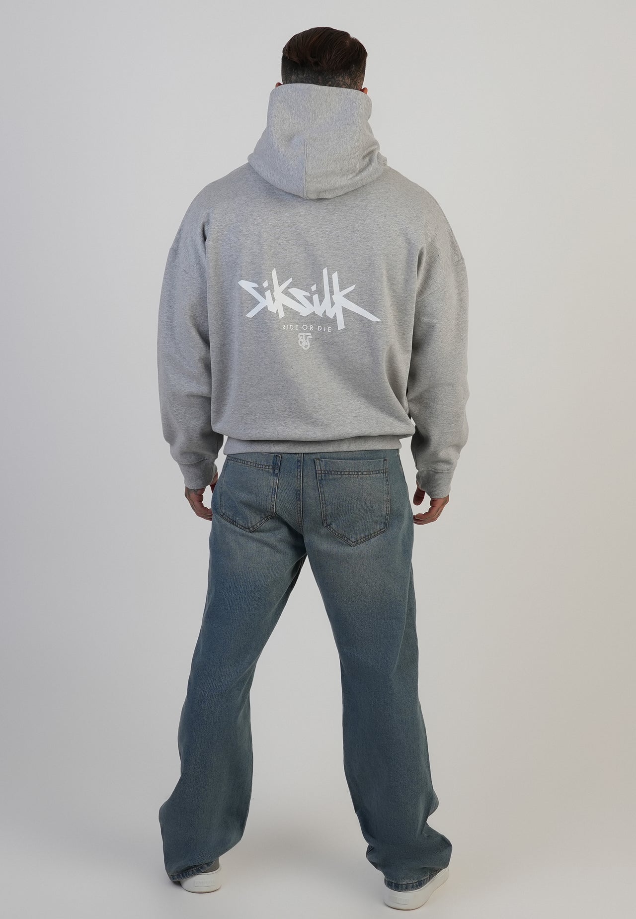 Grey Marl Graphic Hoodie (4)