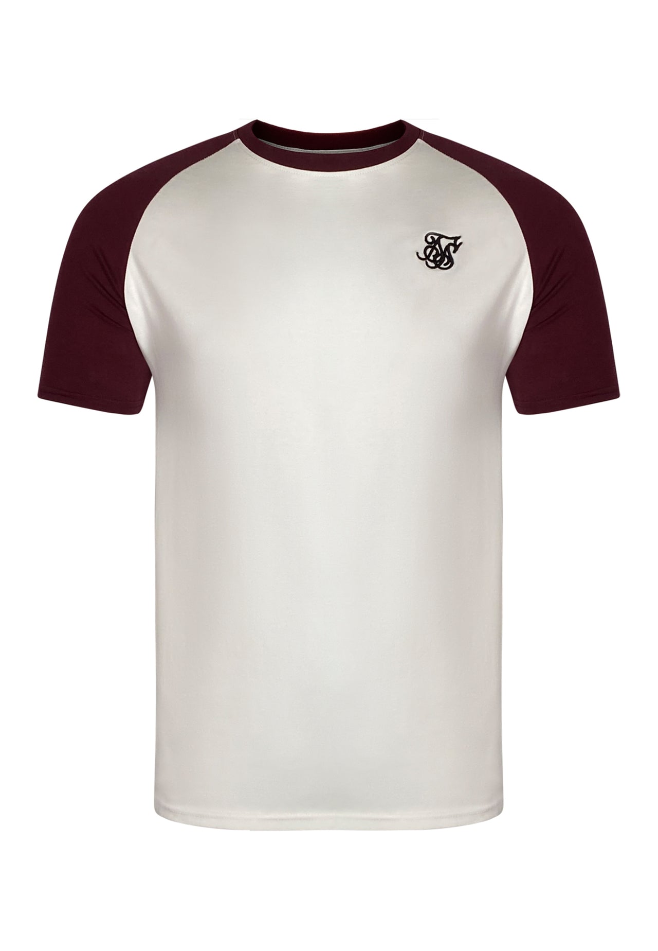 White and Burgundy Raglan T-Shirt (5)