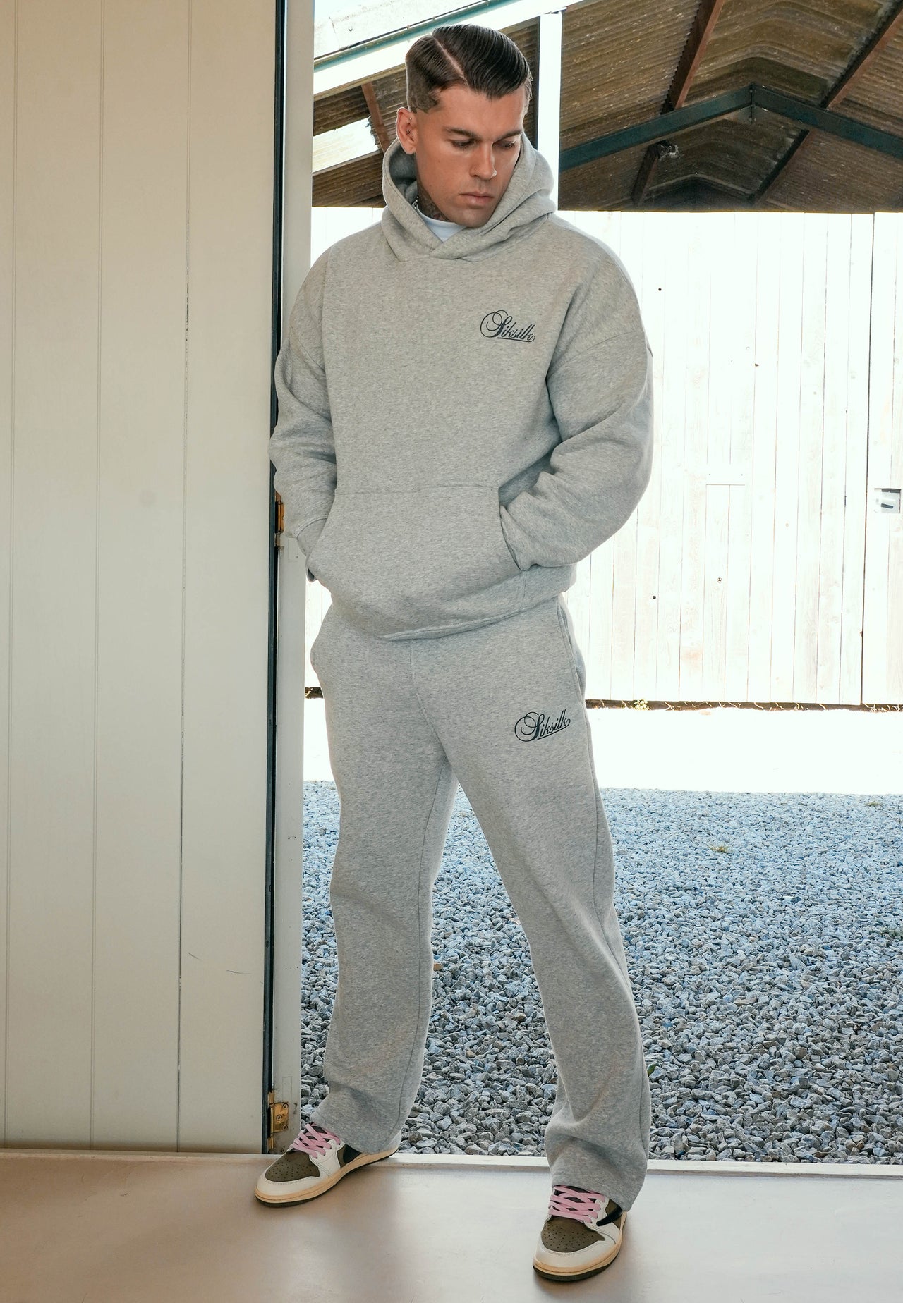 Grey Marl Hoodie and Joggers Set
