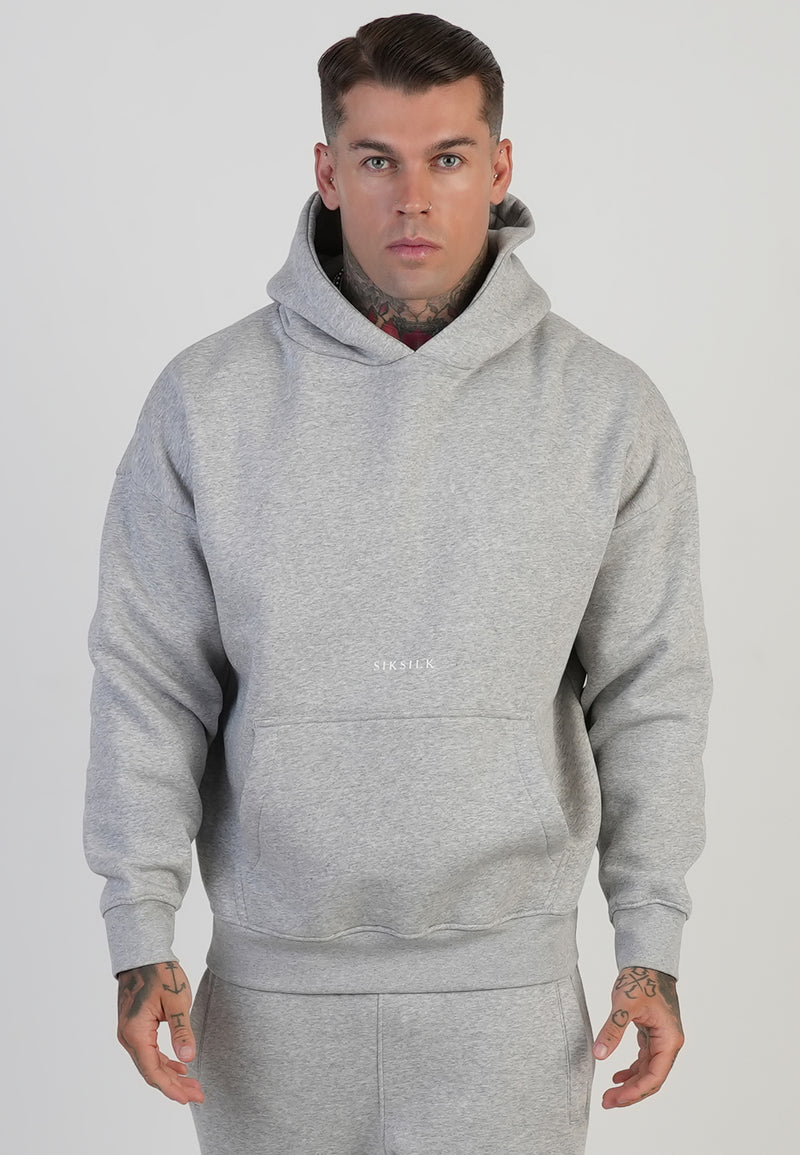 Grey Marl Graphic Hoodie