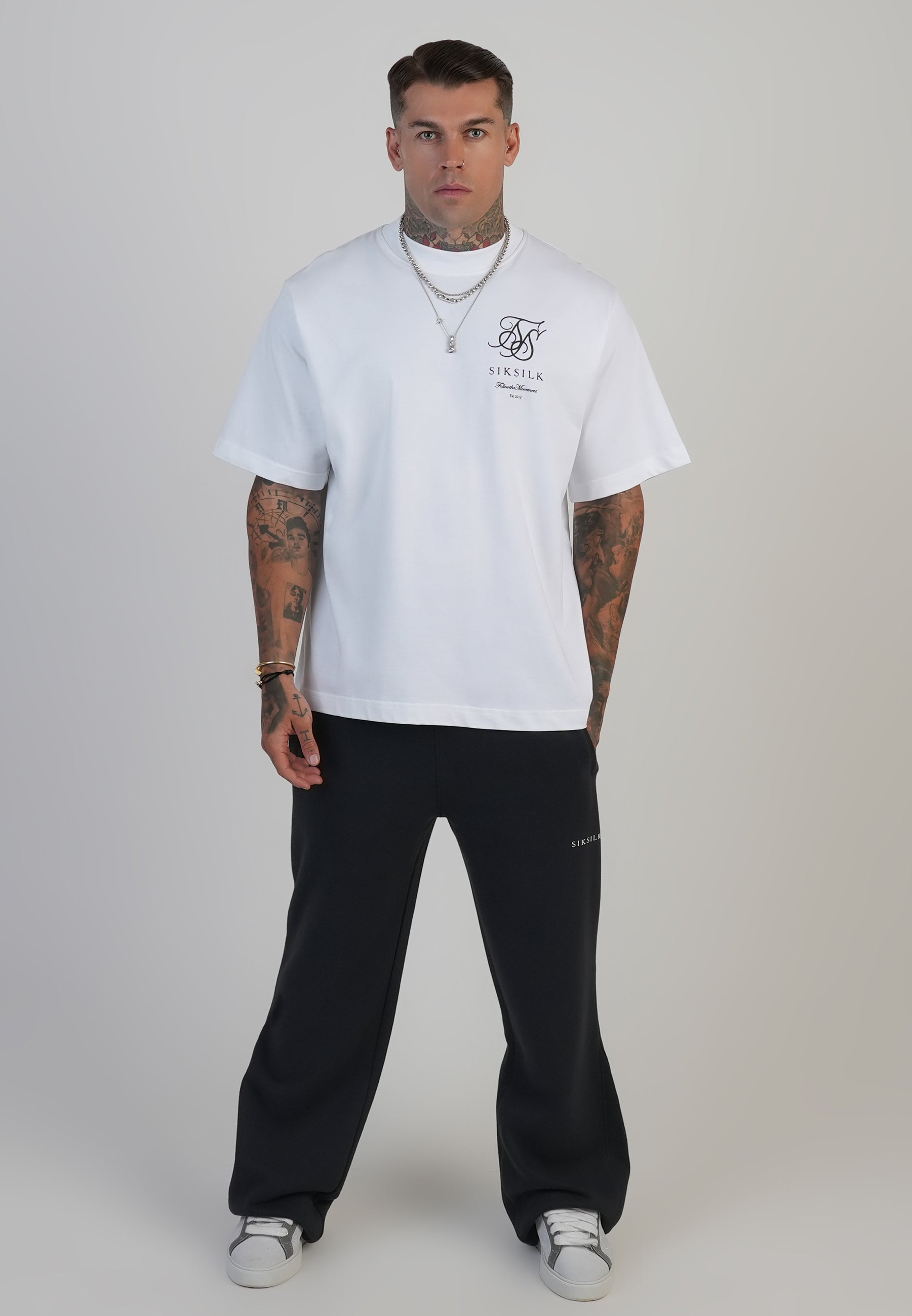 SikSilk Mens Black Flare Track Pants | SikSilk US