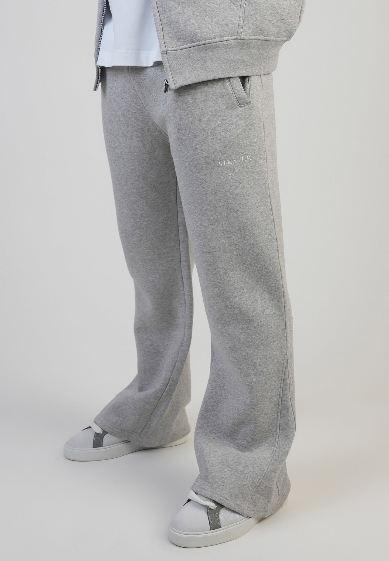 Grey Marl Flare Track Pants