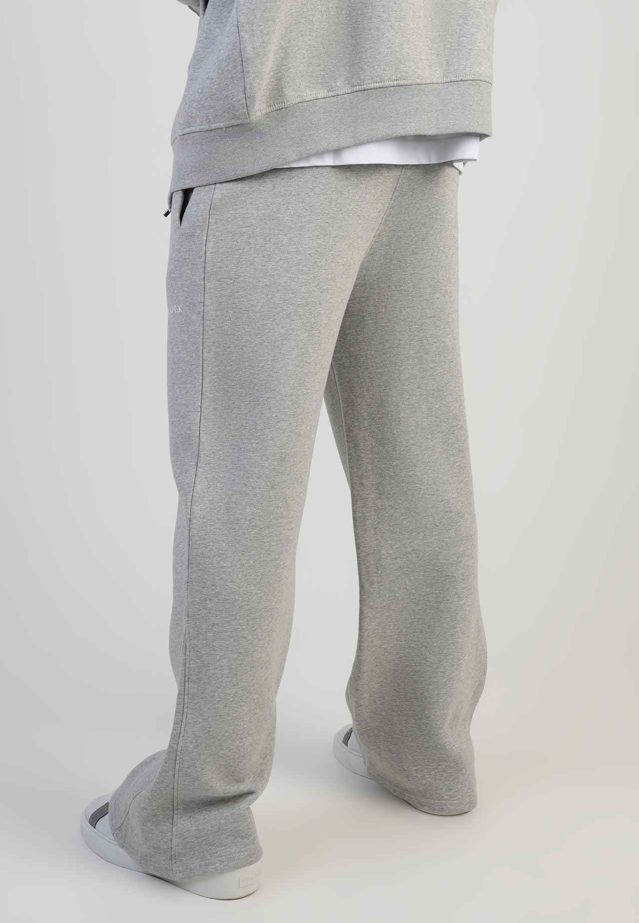 Grey Marl Flare Track Pants (2)