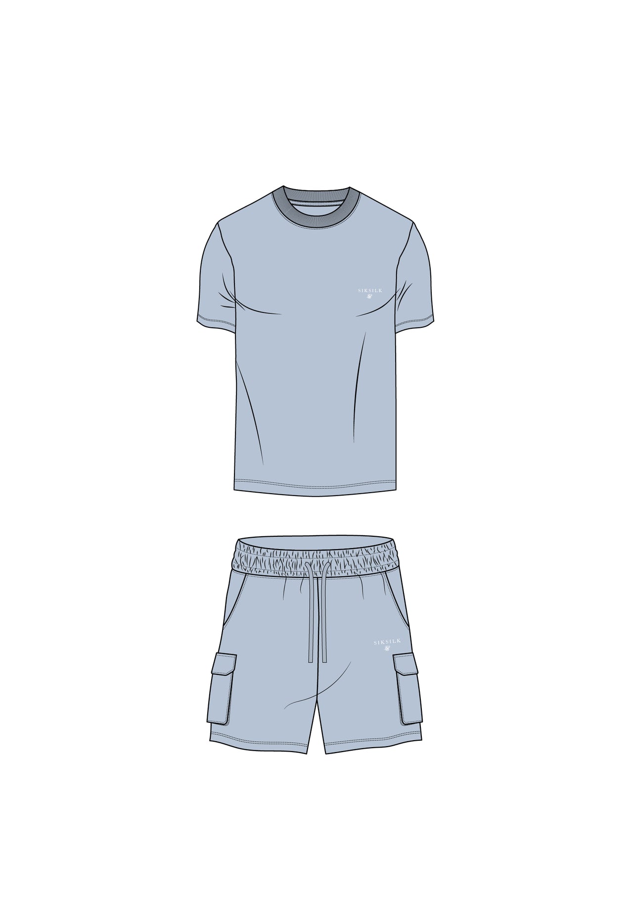 Blue T-Shirt and Shorts Set