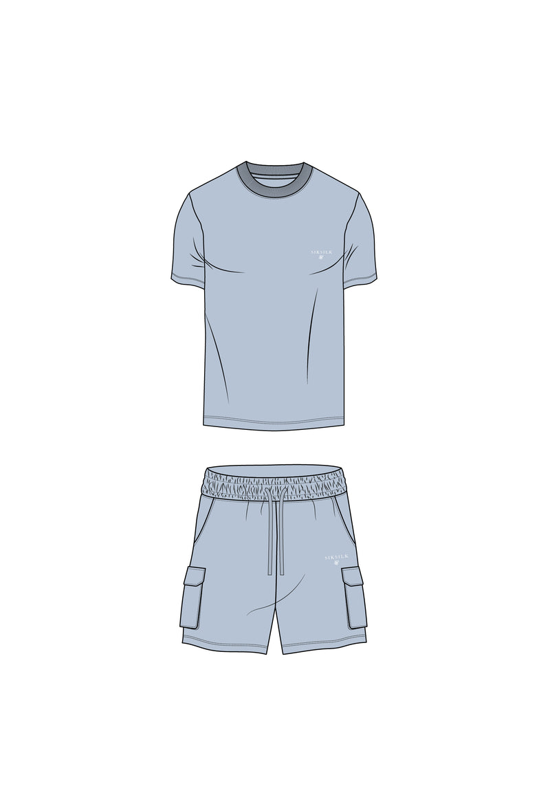 Blue T-Shirt and Shorts Set
