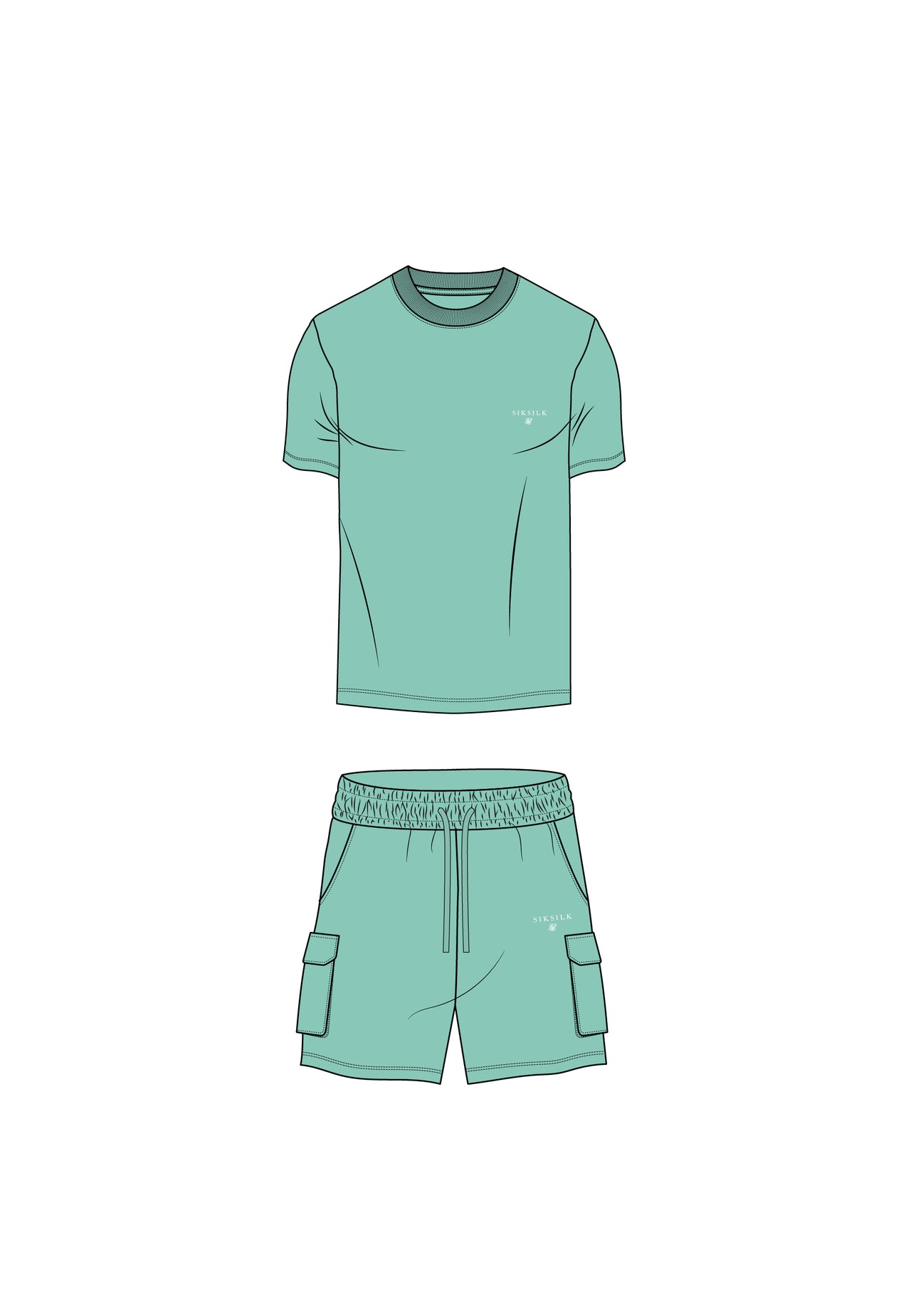 Green T-Shirt and Shorts Set