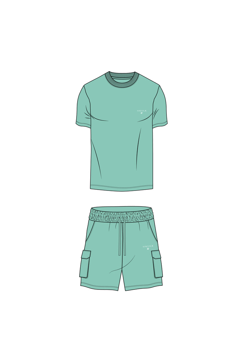 Green T-Shirt and Shorts Set