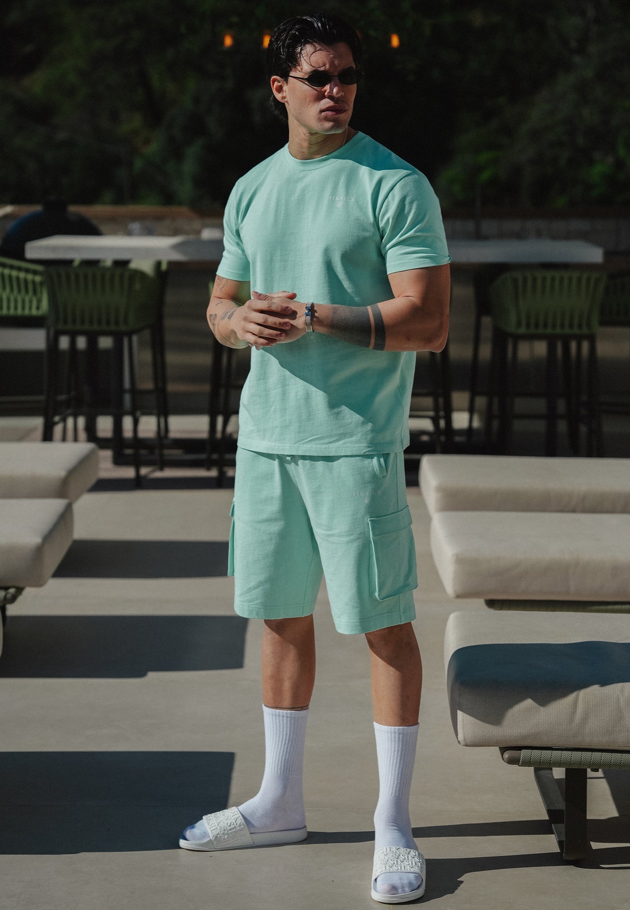 Green T-Shirt and Shorts Set