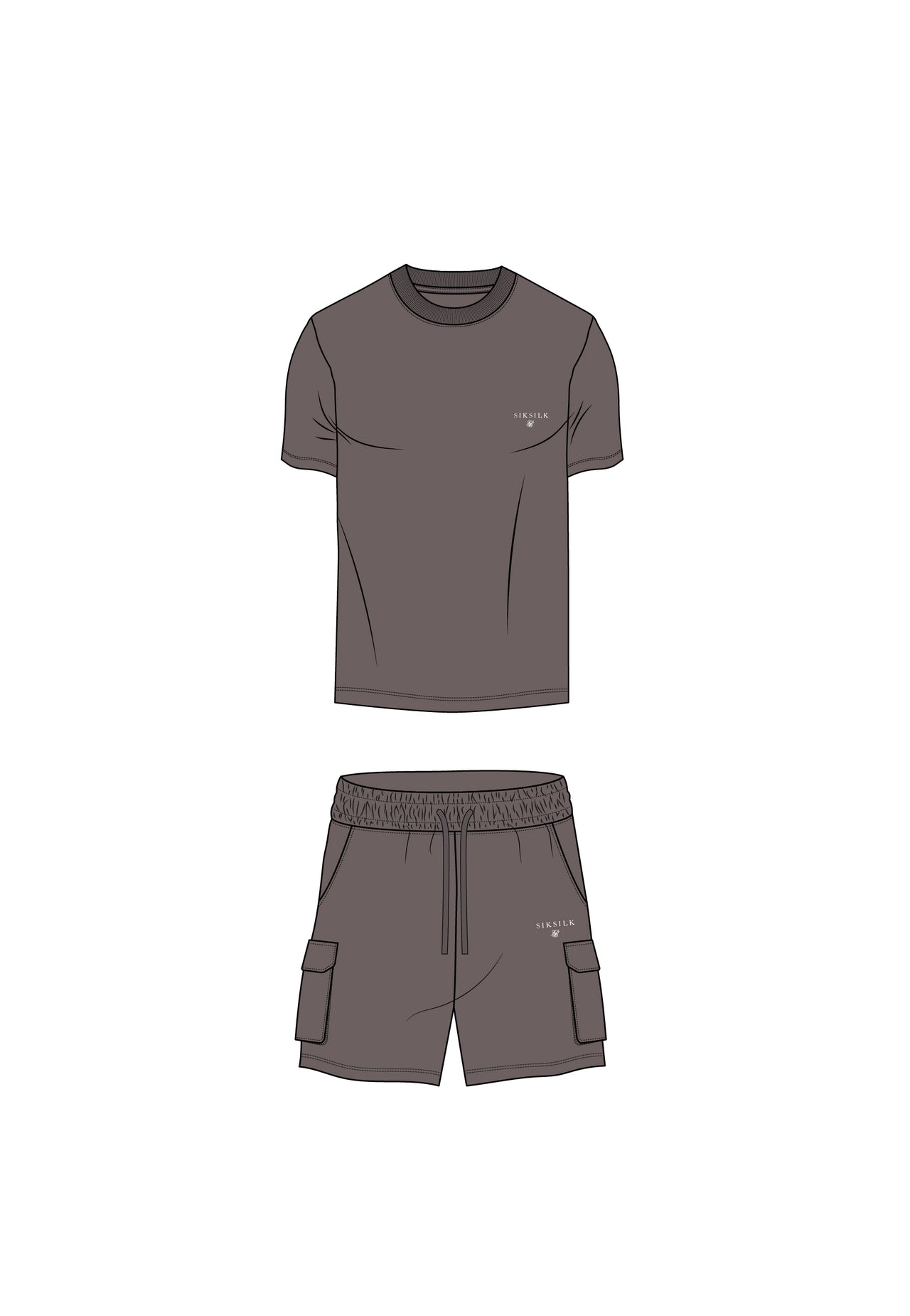 Brown T-Shirt and Shorts Set
