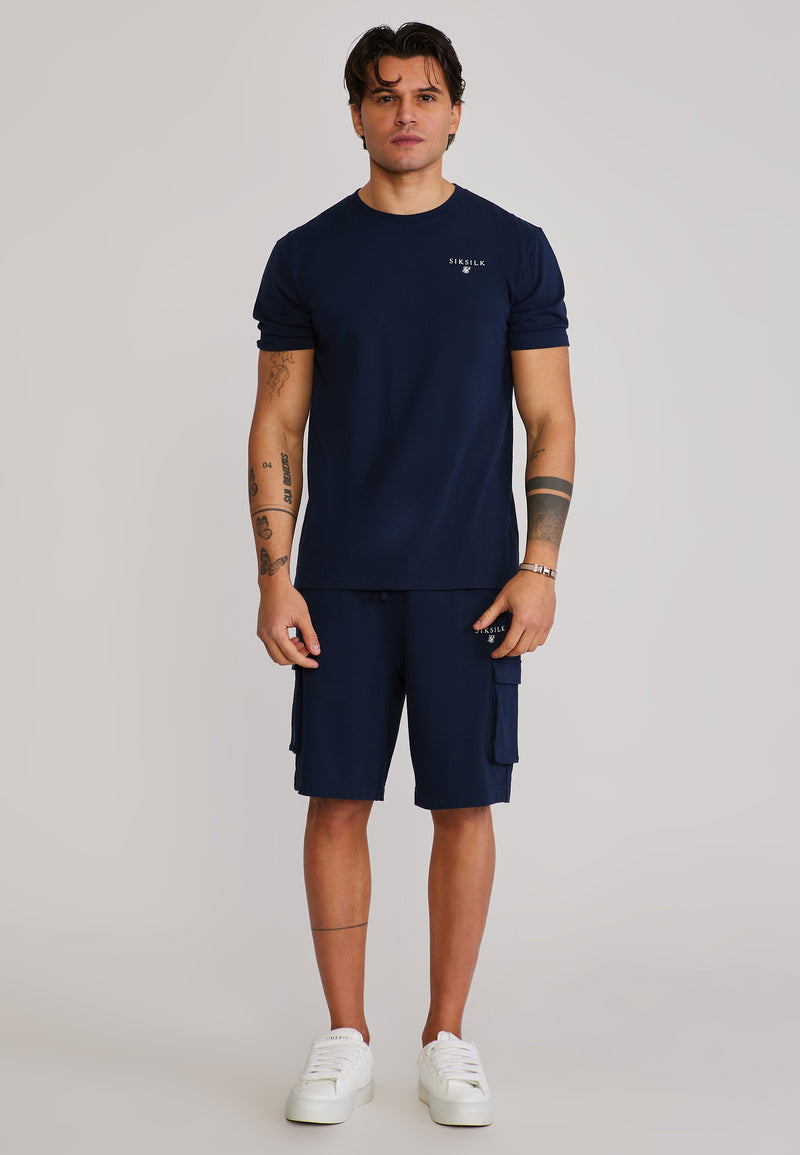 Navy T-Shirt and Shorts Set