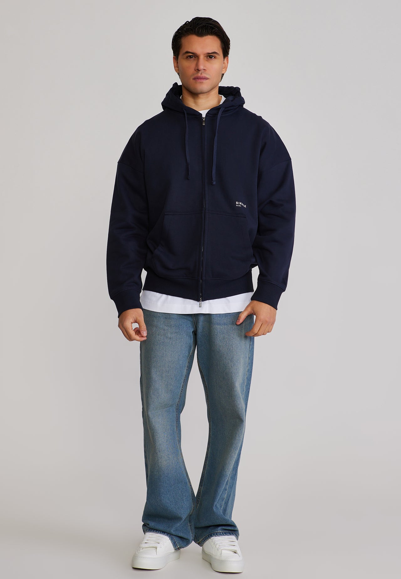 Blue Graphic Full Zip Hoodie (2)