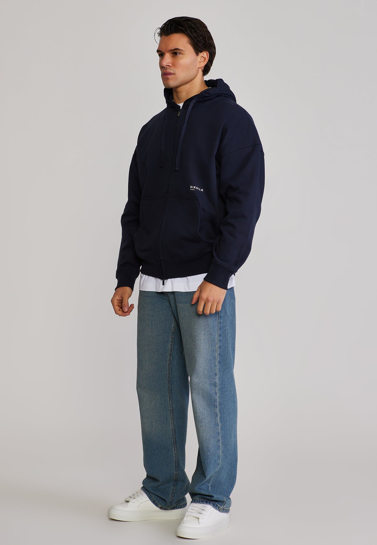 Blue Graphic Full Zip Hoodie (3)