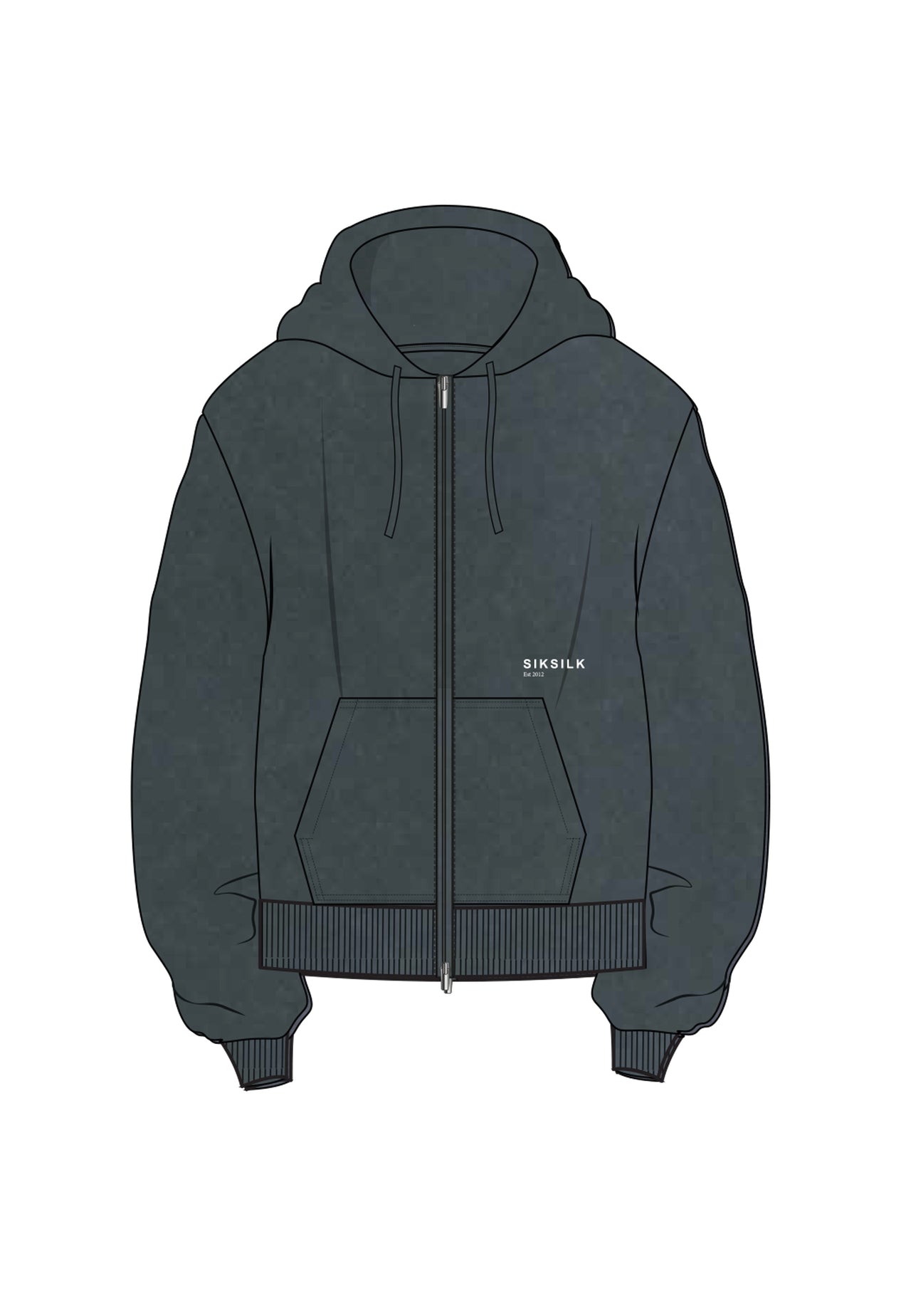Green Graphic Full Zip Hoodie
