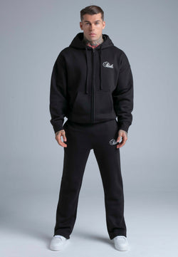 Black Hoodie and Joggers Set