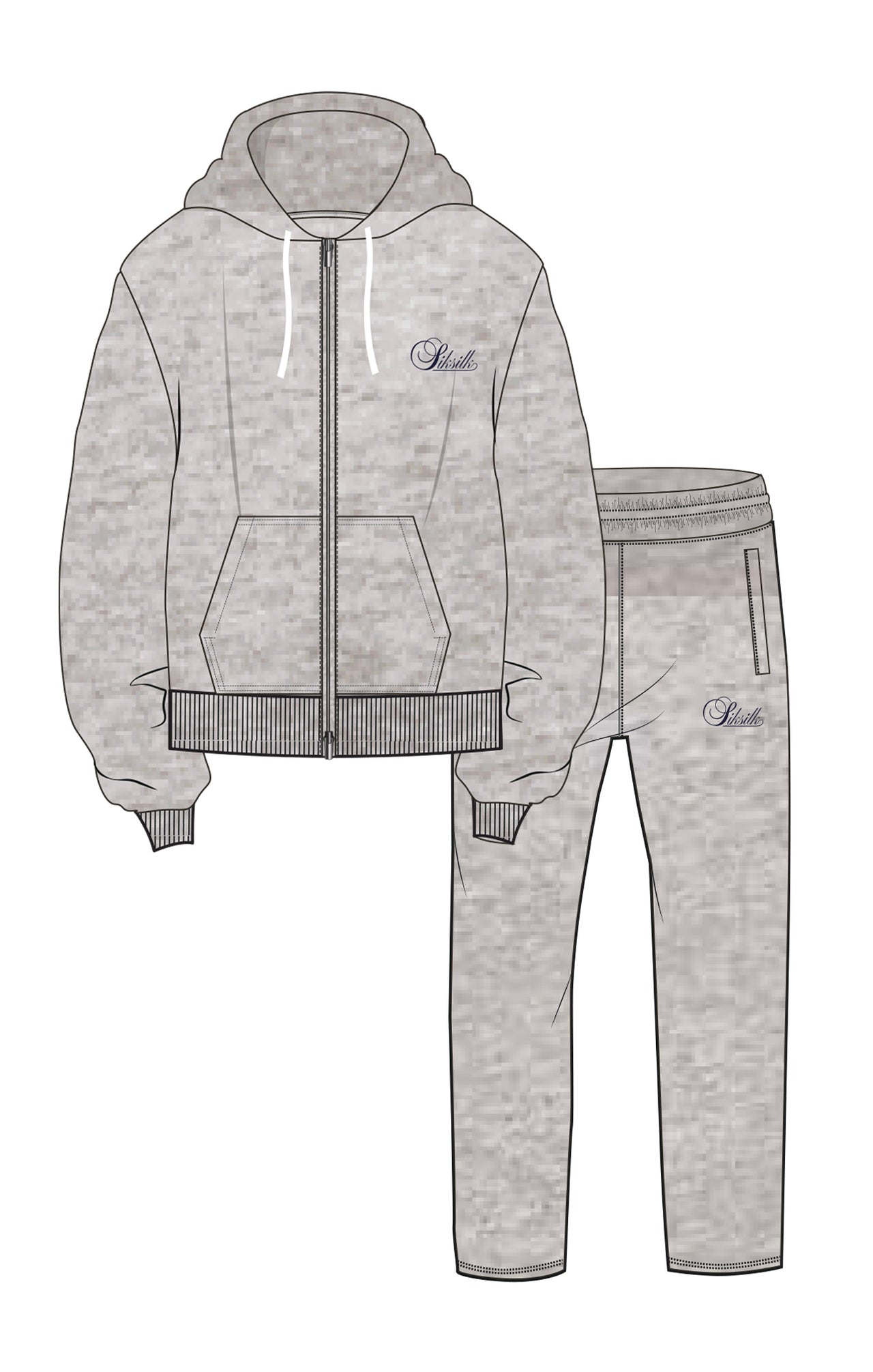 Grey Marl Hoodie and Joggers Set