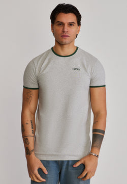 Grey Marl Ringer T-Shirt
