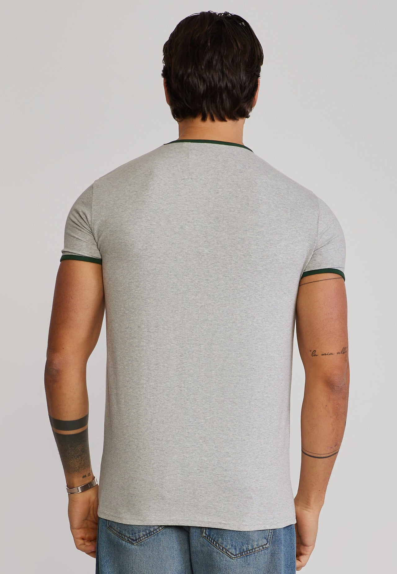 Grey Marl Ringer T-Shirt (4)