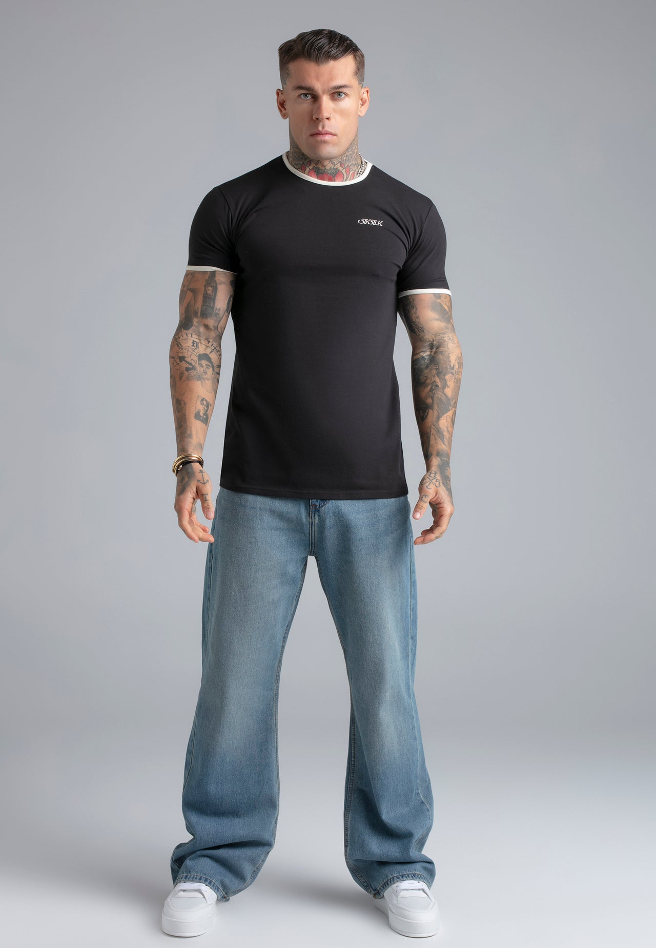 Black Ringer T-Shirt (2)