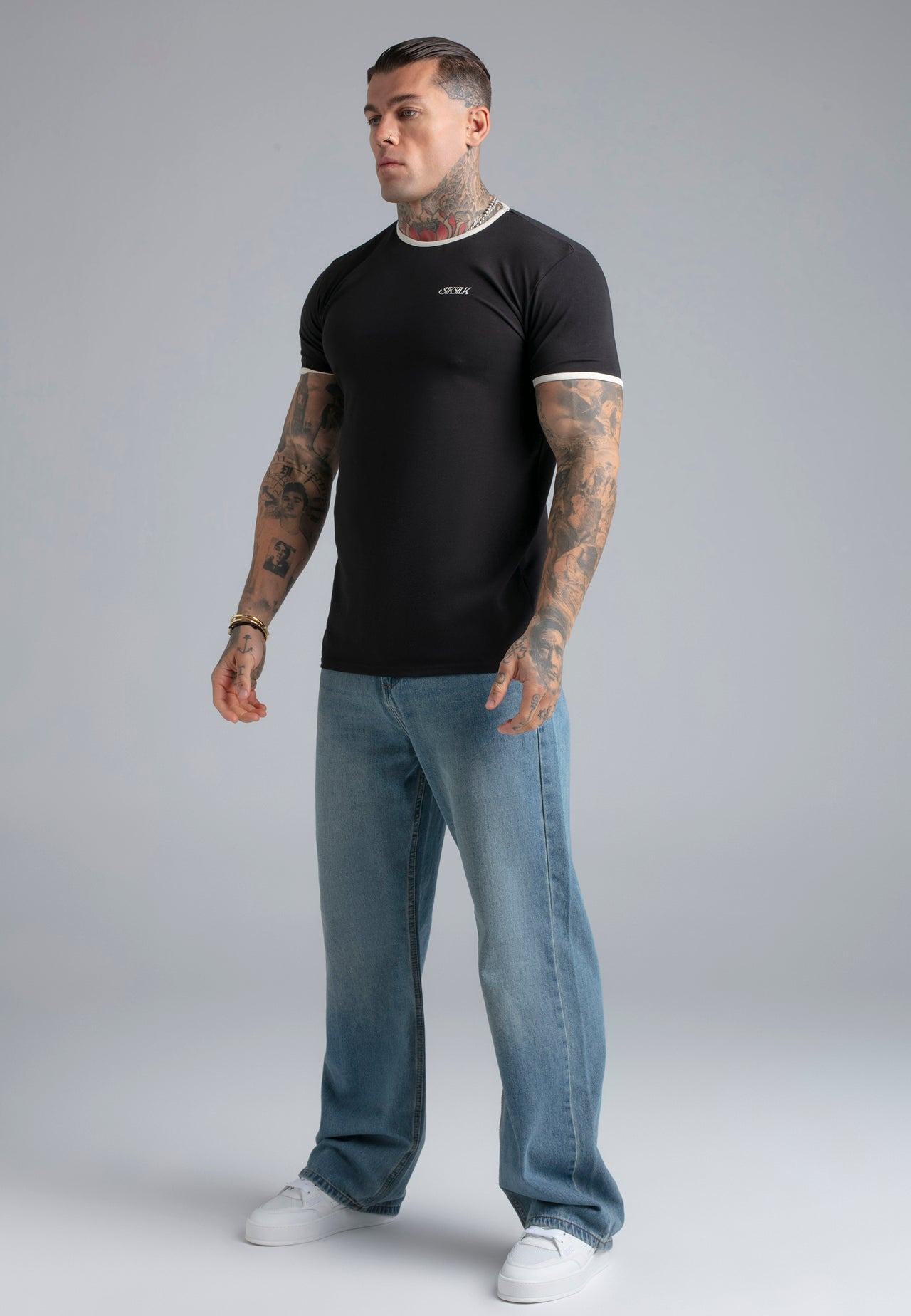 Black Ringer T-Shirt (3)