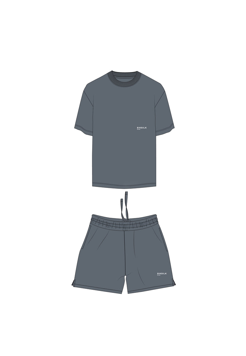 Grey T-Shirt and Shorts Set