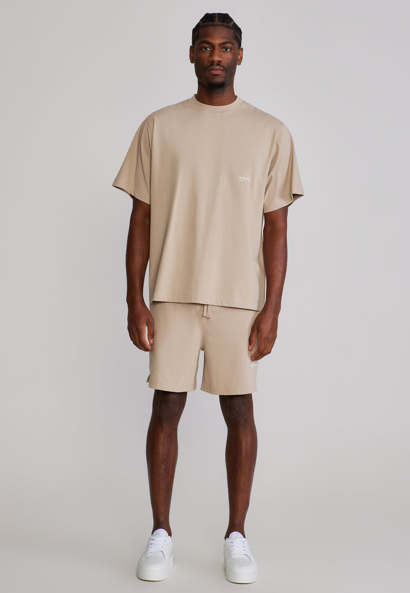 Beige T-Shirt and Shorts Set
