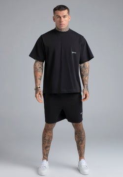 Black T-Shirt and Shorts Set
