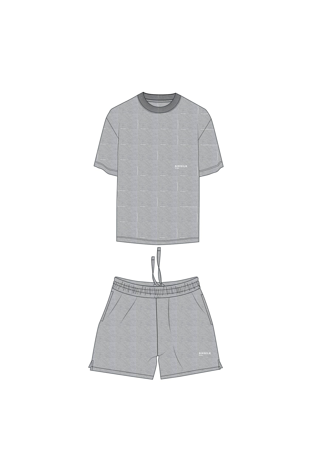 Grey Marl T-Shirt and Shorts Set