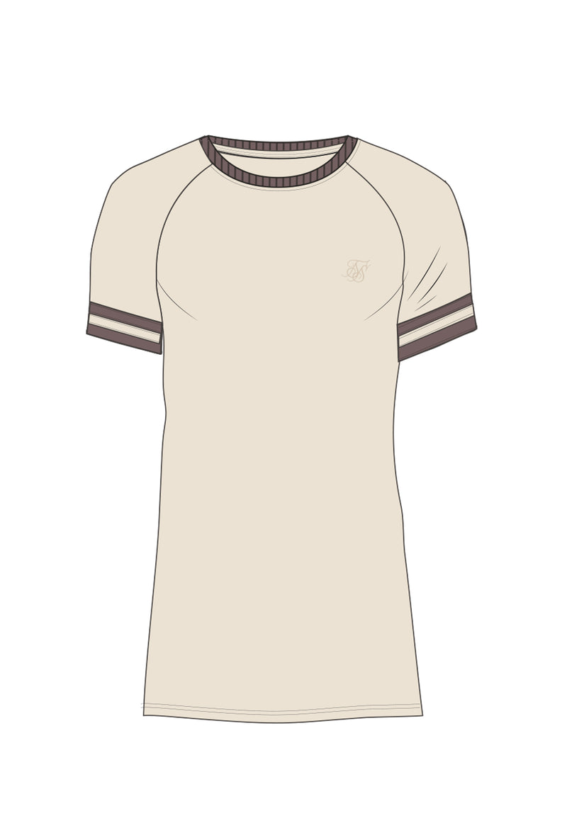 Ecru and Brown Tournament T-Shirt
