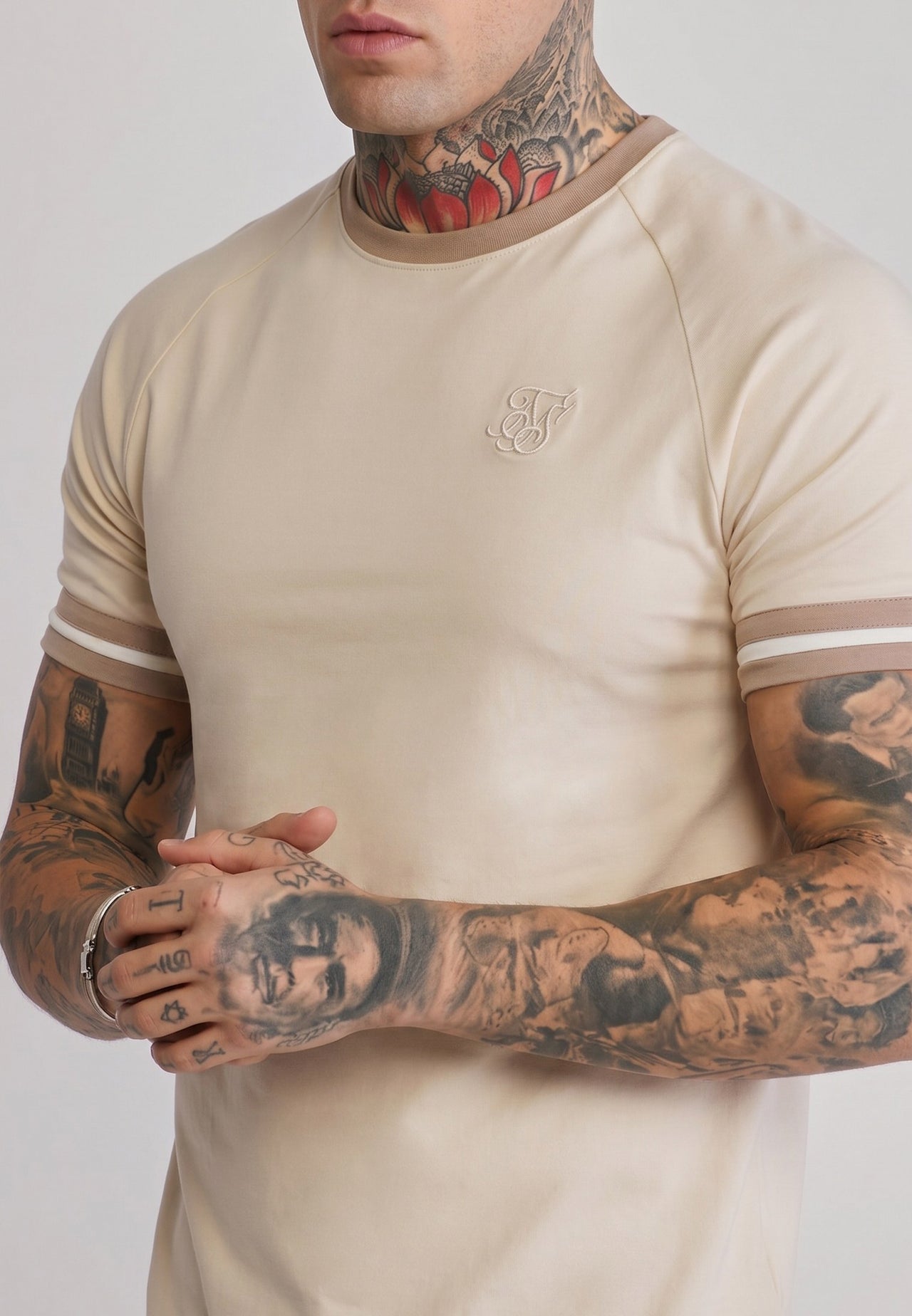 Ecru and Brown Tournament T-Shirt (1)