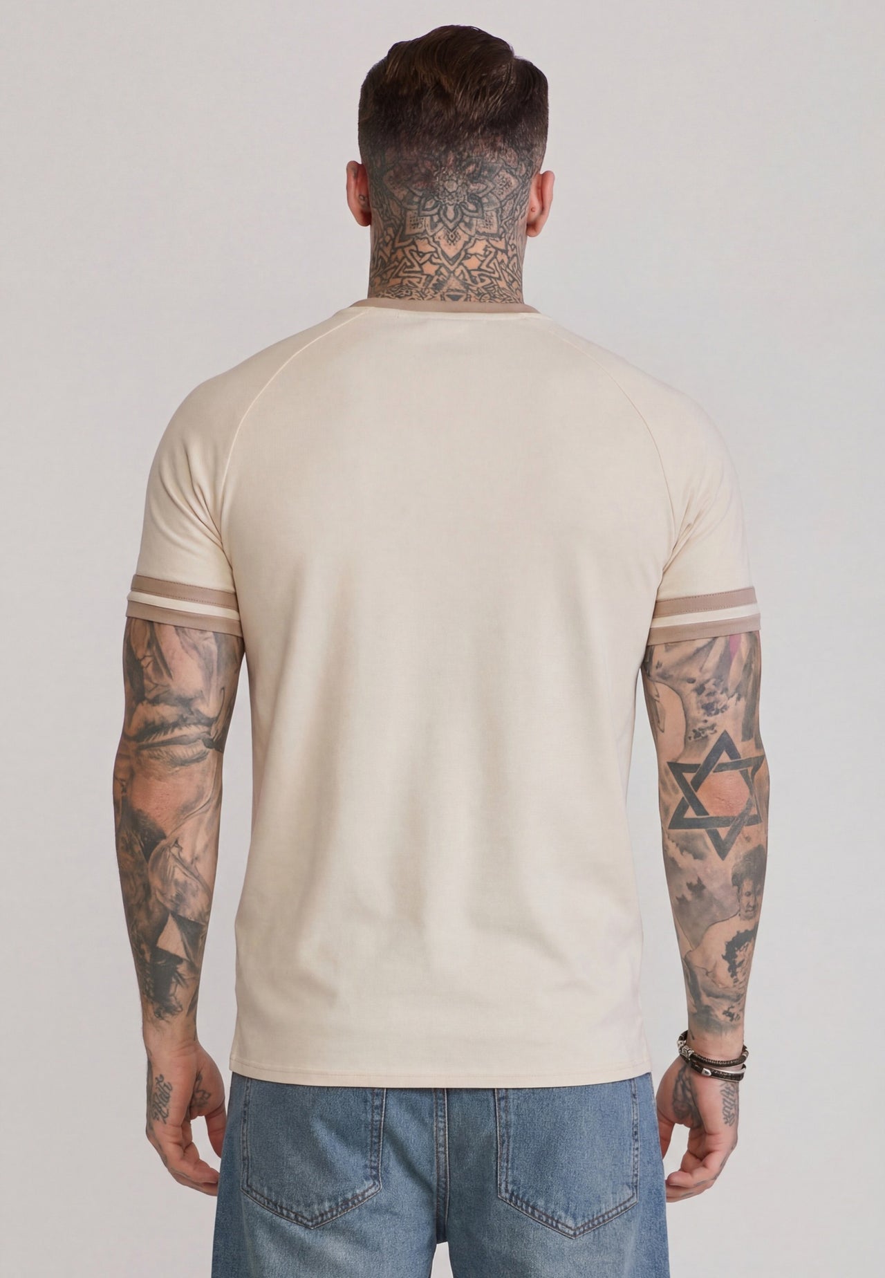 Ecru and Brown Tournament T-Shirt (4)