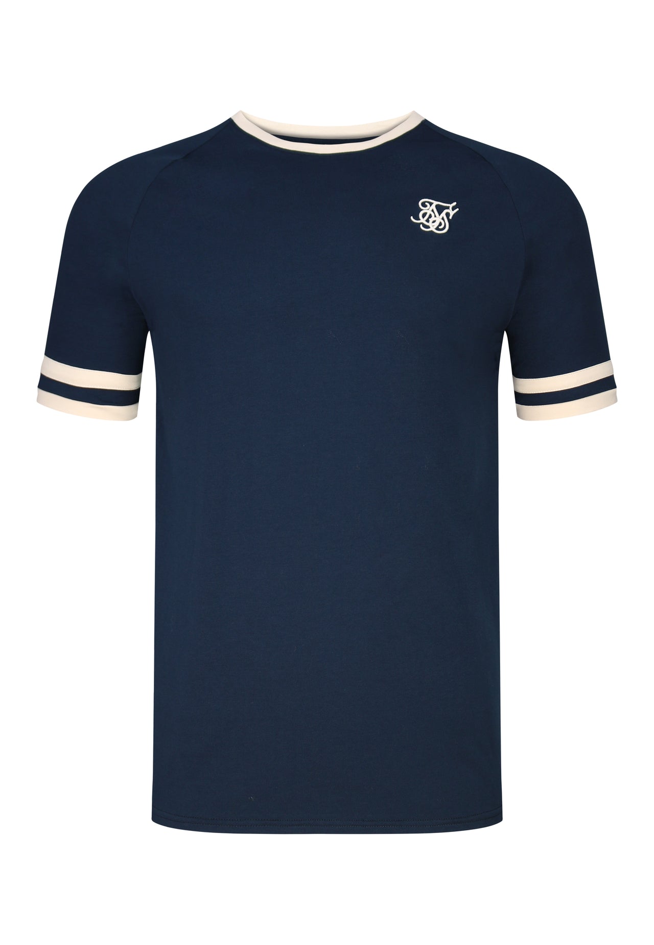 Navy and Ecru Tournament T-Shirt (5)
