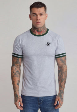Grey Marl and Green Tournament T-Shirt