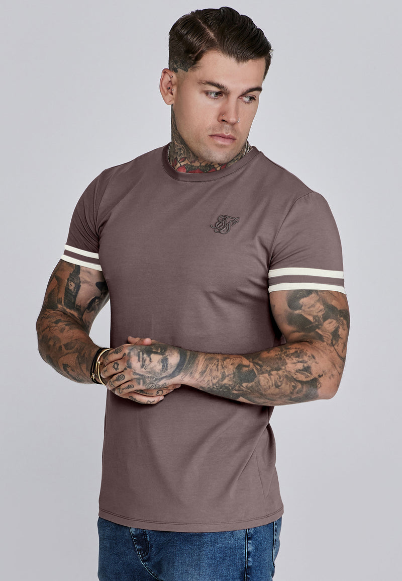 Brown and Ecru Tournament T-Shirt