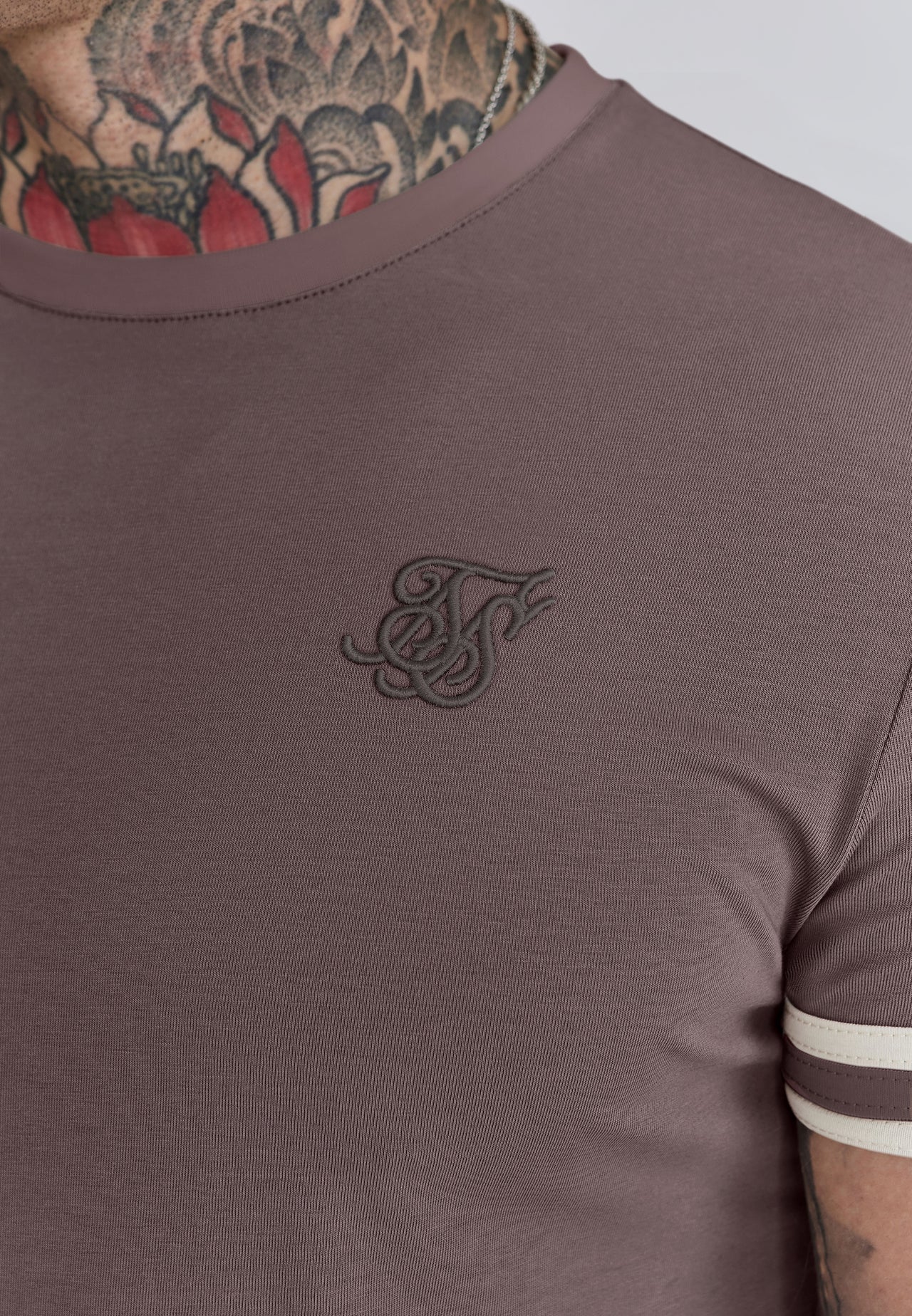 Brown and Ecru Tournament T-Shirt (2)