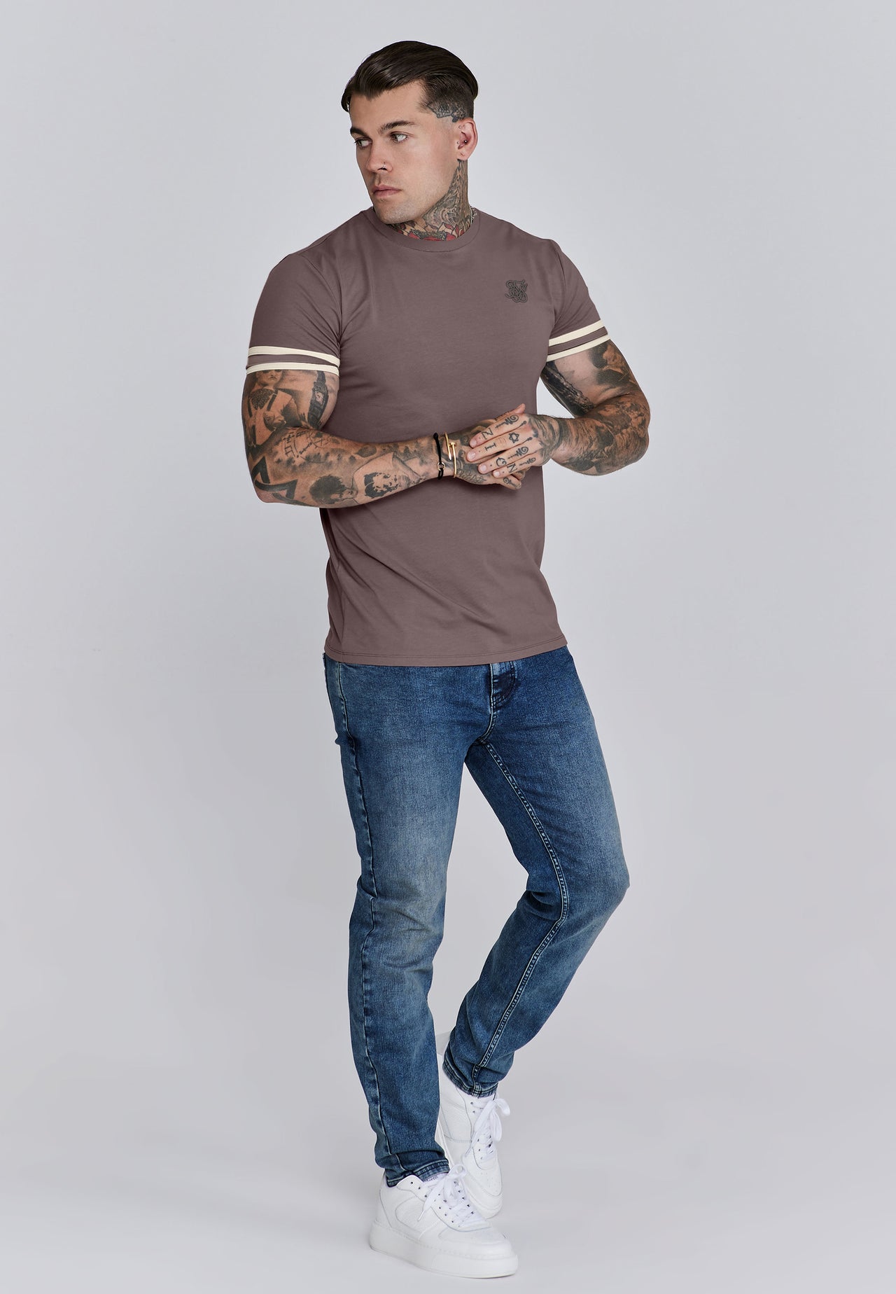 Brown and Ecru Tournament T-Shirt (3)