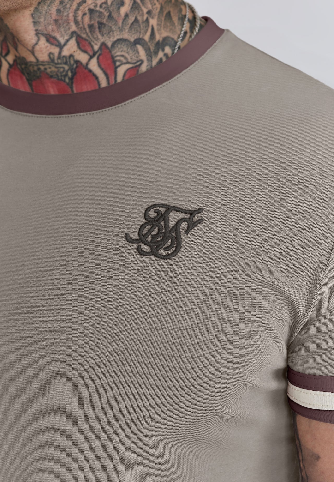 Beige and Ecru Tournament T-Shirt (2)