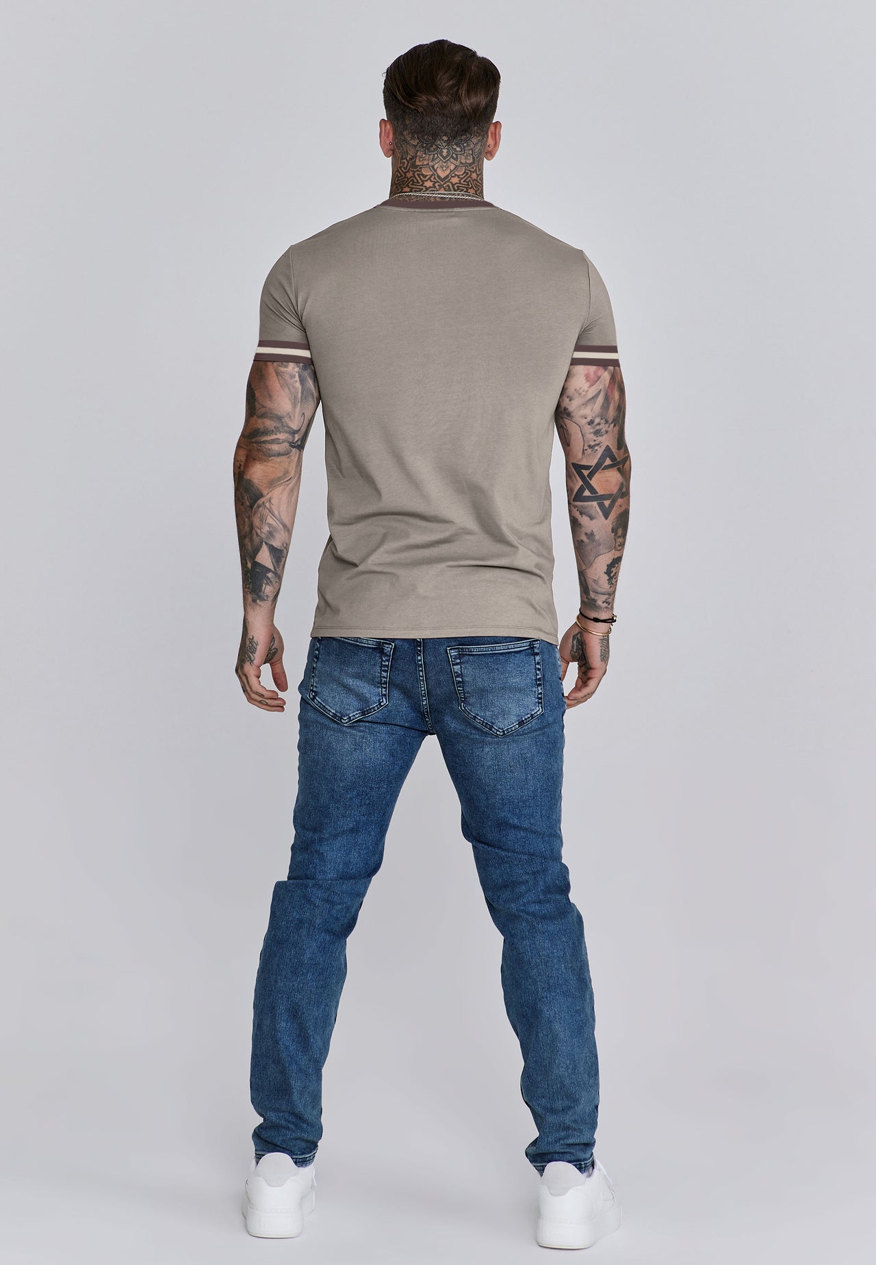 Beige and Ecru Tournament T-Shirt (4)