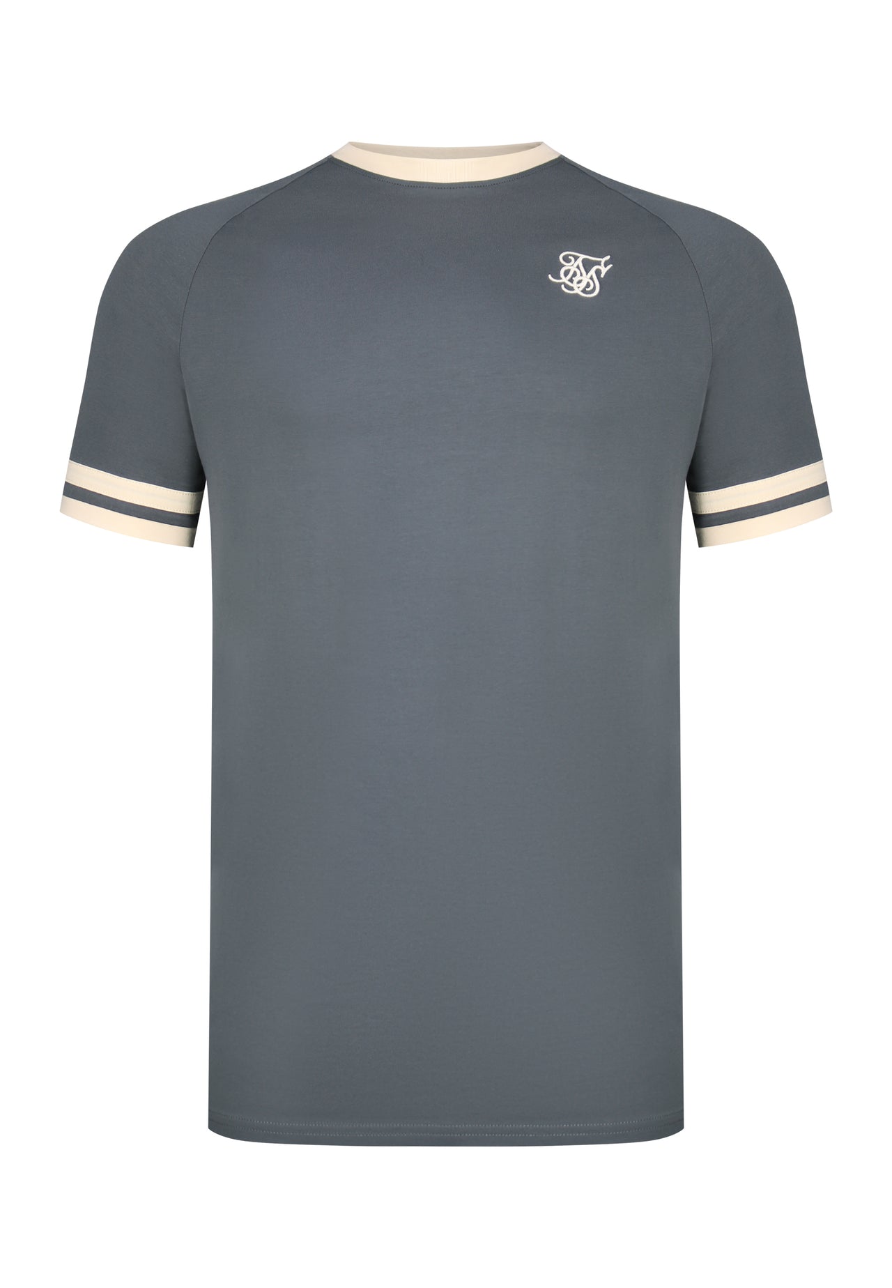 Grey and  Ecru Tournament T-Shirt (5)