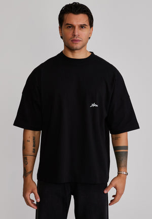 Schwarzes Grafik-T-Shirt