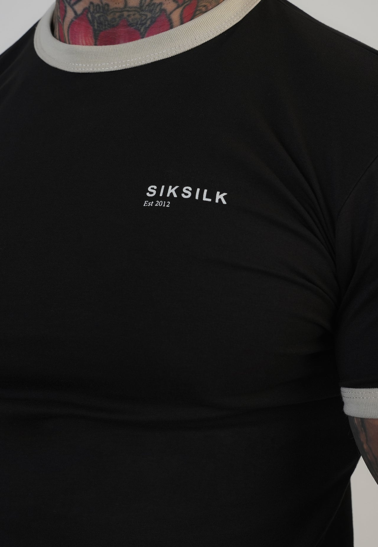 Black and Ecru Ringer T-Shirt (1)
