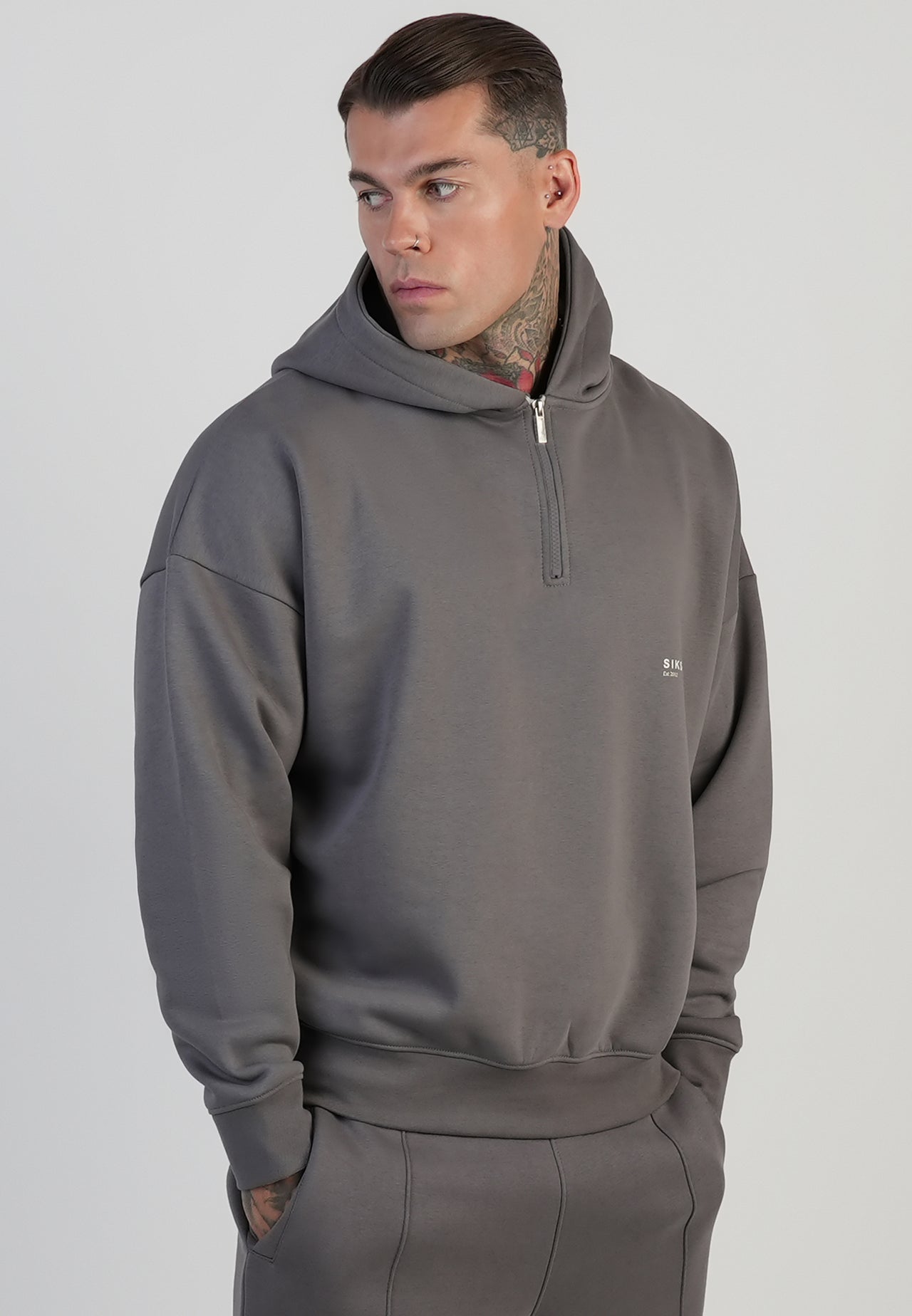 Grey Graphic Hoodie