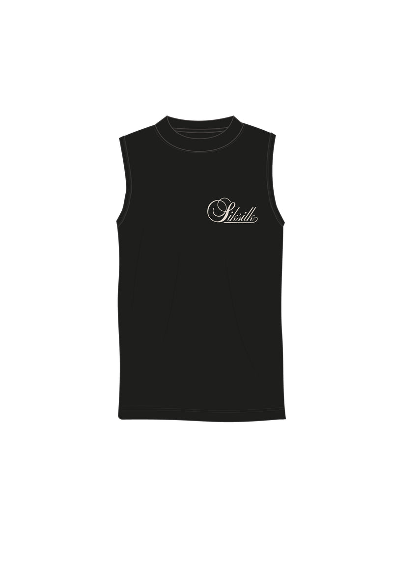 Black Sleeveless T-Shirt