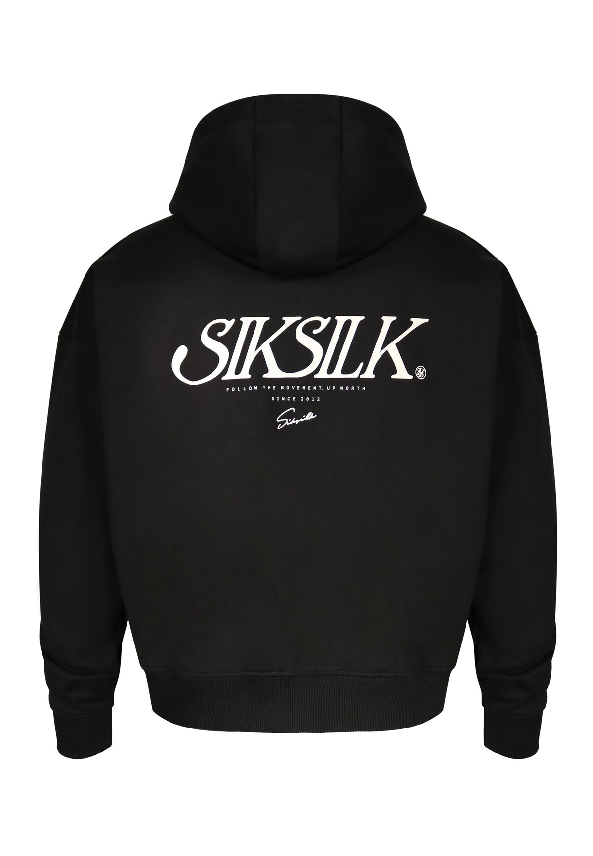 Black Graphic Full Zip Boxy Hoodie (6)