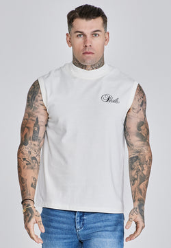 Ecru Sleeveless T-Shirt