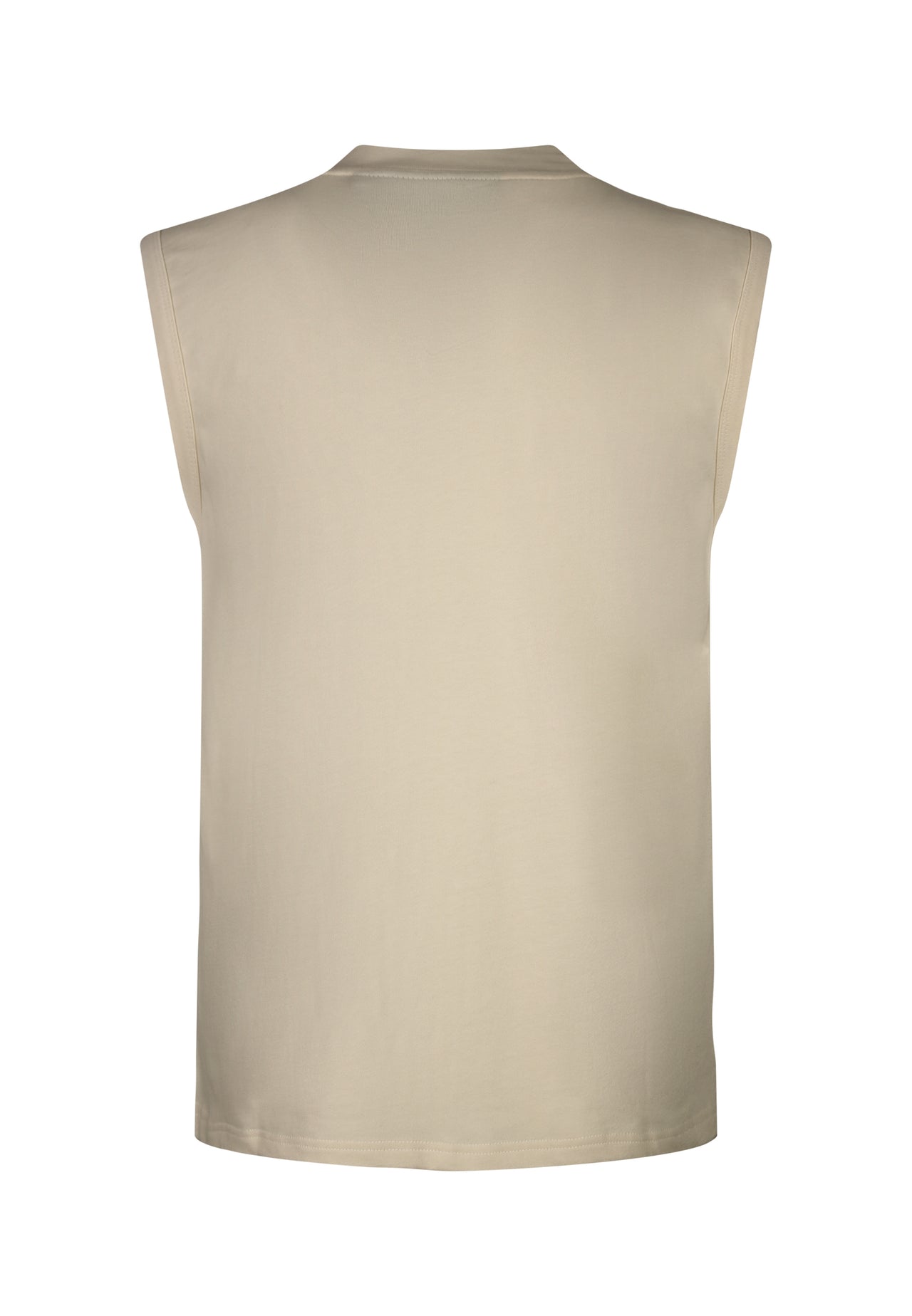 Ecru Sleeveless T-Shirt (6)