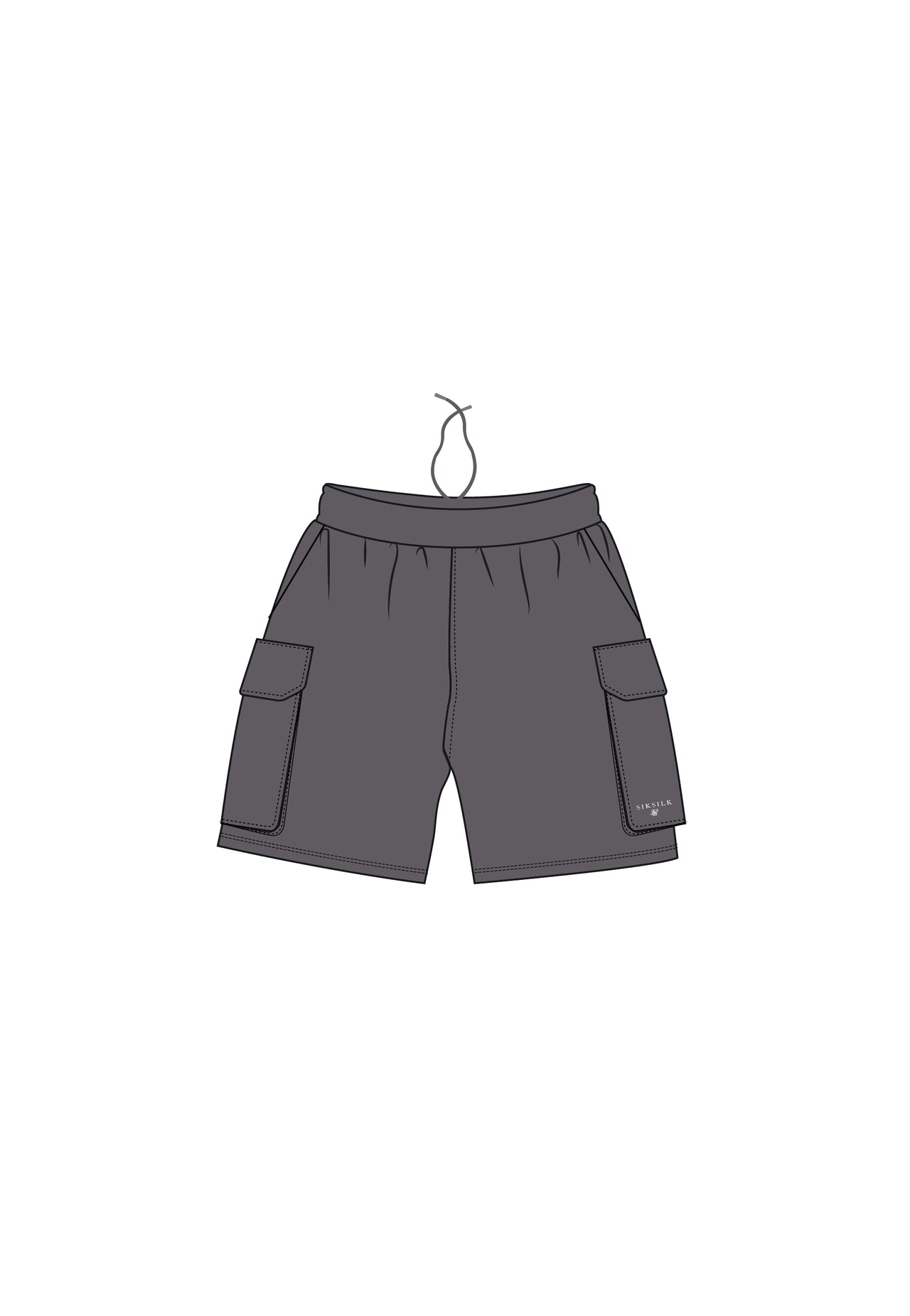 Grey Cargo Swim Shorts