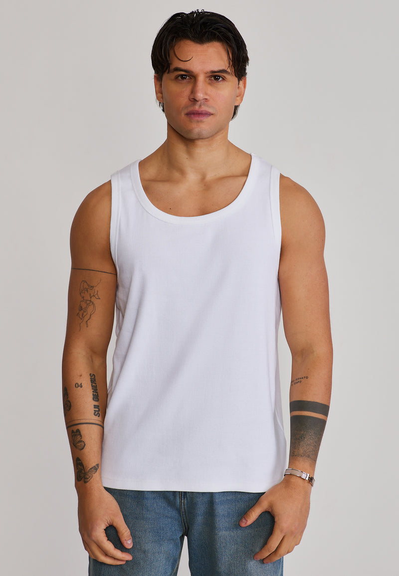 White Loose Fit Vest