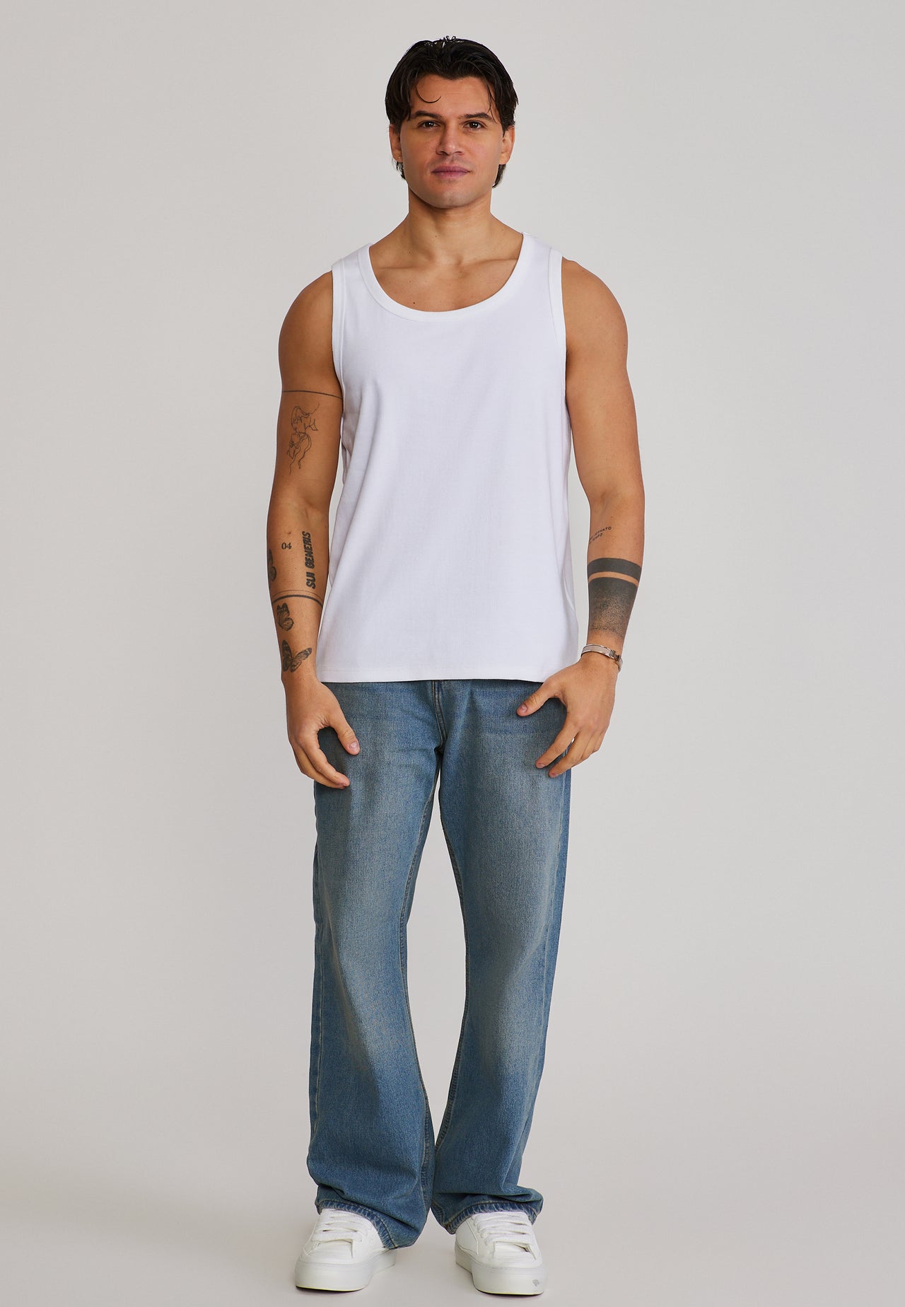 White Loose Fit Vest (2)