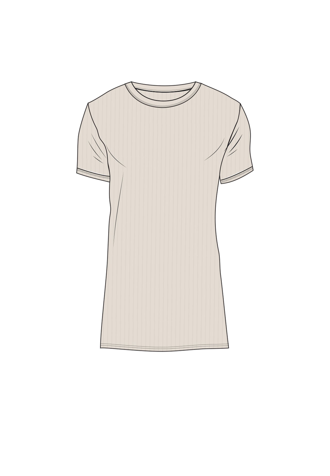 Ecru Muscle Fit T-Shirt